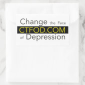Sticker Rectangulaire Changer l'autocollant Face of Depression Banner (Sac)
