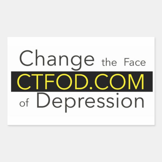 Sticker Rectangulaire Changer l'autocollant Face of Depression Banner (Devant)