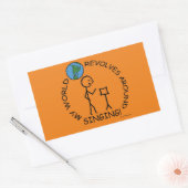 Sticker Rectangulaire Chanter - Le Monde tourne autour d'un bâton rectan (Enveloppe)
