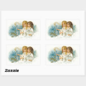 Sticker Rectangulaire Chanter les anges de Noël (Feuille)