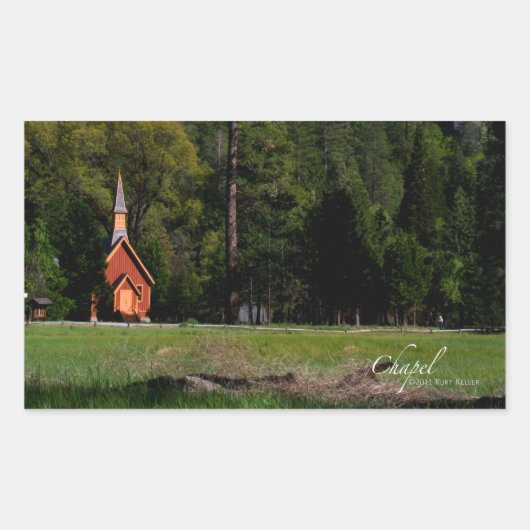 Sticker Rectangulaire Chapelle de Yosemite (Devant)