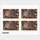 Sticker Rectangulaire Charcuterie Catering Party or Social Event Planner (Feuille)