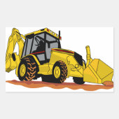 Sticker Rectangulaire Chargeur backhoe (Devant)