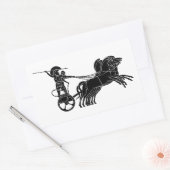 Sticker Rectangulaire Chariot (Chariot), dessin de relief grec (Enveloppe)