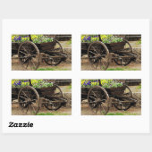 Sticker Rectangulaire Chariot de Fleurs (Feuille)
