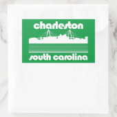 Sticker Rectangulaire Charleston, Caroline du Sud (Sac)