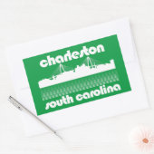 Sticker Rectangulaire Charleston, Caroline du Sud (Enveloppe)