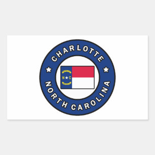 Sticker Rectangulaire Charlotte Caroline du Nord