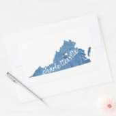 Sticker Rectangulaire Charlottesville Virginia Wood Plaque (Enveloppe)