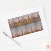 Sticker Rectangulaire Charme De Paris Avec Amour J'aime Paris Design (Enveloppe)