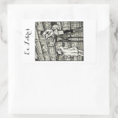 Sticker Rectangulaire Charme Personnalisable Ex Libris Plaque de livre (Sac)