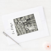 Sticker Rectangulaire Charme Personnalisable Ex Libris Plaque de livre (Enveloppe)