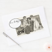 Sticker Rectangulaire Charming Personnalisable Ex Libris Bibliothèque Pl (Enveloppe)