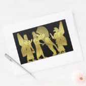 Sticker Rectangulaire Chasse au lion (Enveloppe)