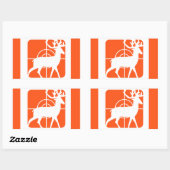 Sticker Rectangulaire Chasse Orange Buck en Crosshairs (Feuille)