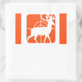 Sticker Rectangulaire Chasse Orange Buck en Crosshairs (Sac)