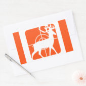 Sticker Rectangulaire Chasse Orange Buck en Crosshairs (Enveloppe)