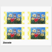 Sticker rectangulaire "Chasse pour les Valentines" (Feuille)