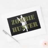 Sticker Rectangulaire Chasseur de ZOMBIE Cool (Enveloppe)