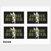 STICKER RECTANGULAIRE CHASSEUR DE ZOMBIE- ZOMBIE (Feuille)