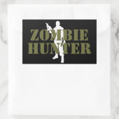 STICKER RECTANGULAIRE CHASSEUR DE ZOMBIE- ZOMBIE (Sac)