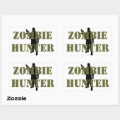 STICKER RECTANGULAIRE CHASSEUR DE ZOMBIES (Feuille)