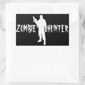 Sticker Rectangulaire CHASSEUR DE ZOMBIES -Autocollant (Sac)