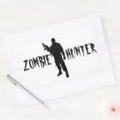 STICKER RECTANGULAIRE CHASSEUR DE ZOMBIES -AUTOCOLLANTS (Enveloppe)