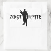 STICKER RECTANGULAIRE CHASSEUR ZOMBIE -STICKER (Sac)