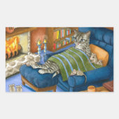 Sticker Rectangulaire chat 459 (Devant)