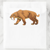 Sticker Rectangulaire Chat à dents de sabre (Sac)