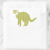 Sticker Rectangulaire Chat à motifs (Sac)