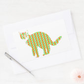 Sticker Rectangulaire Chat à motifs (Enveloppe)