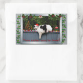 Sticker Rectangulaire Chat amateur de biscuits (Sac)