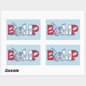 Sticker Rectangulaire Chat dans le Casquette | Bump (Feuille)