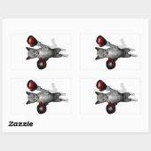 Sticker Rectangulaire Chat de boîte (Feuille)