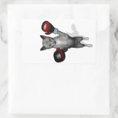 Sticker Rectangulaire Chat de boîte (Sac)
