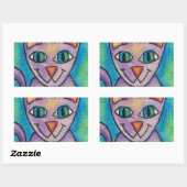 Sticker Rectangulaire Chat de Pink (Feuille)