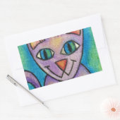 Sticker Rectangulaire Chat de Pink (Enveloppe)
