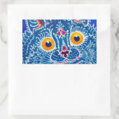 Sticker Rectangulaire Chat gothique bleu (Sac)