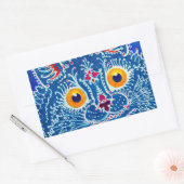 Sticker Rectangulaire Chat gothique bleu (Enveloppe)