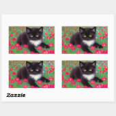 Sticker Rectangulaire Chat Gustav Klimt Tuxedo (Feuille)