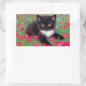 Sticker Rectangulaire Chat Gustav Klimt Tuxedo (Sac)