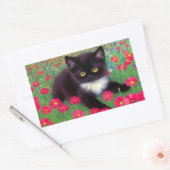 Sticker Rectangulaire Chat Gustav Klimt Tuxedo (Enveloppe)