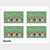 Sticker Rectangulaire Chat le plus long du monde (Feuille)