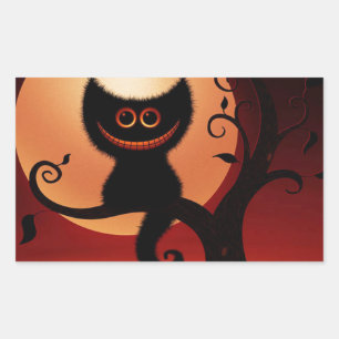 Sticker Rectangulaire Chat noir de Whimsical