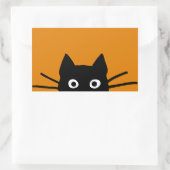 Sticker Rectangulaire Chat noir drôle (Sac)