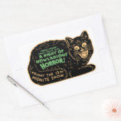 Sticker Rectangulaire Chat noir vintage Halloween (Enveloppe)