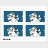 Sticker Rectangulaire Chat siamois joueur (Feuille)