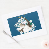 Sticker Rectangulaire Chat siamois joueur (Enveloppe)